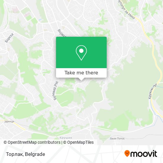 Торлак map