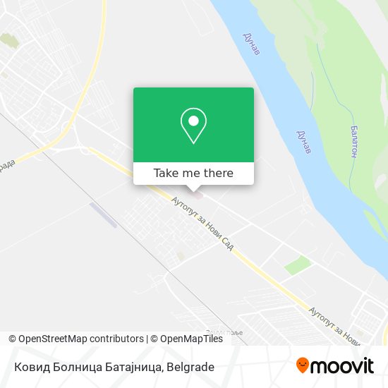 Ковид Болница Батајница map