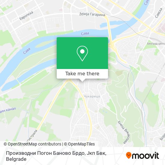 Производни Погон Баново Брдо, Јкп Бвк map