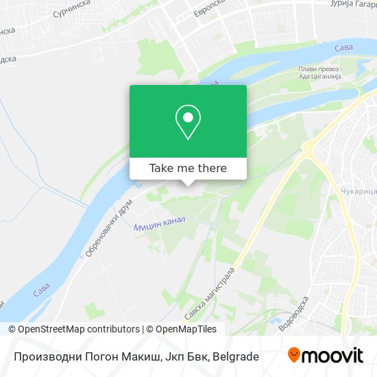 Производни Погон Макиш, Јкп Бвк map