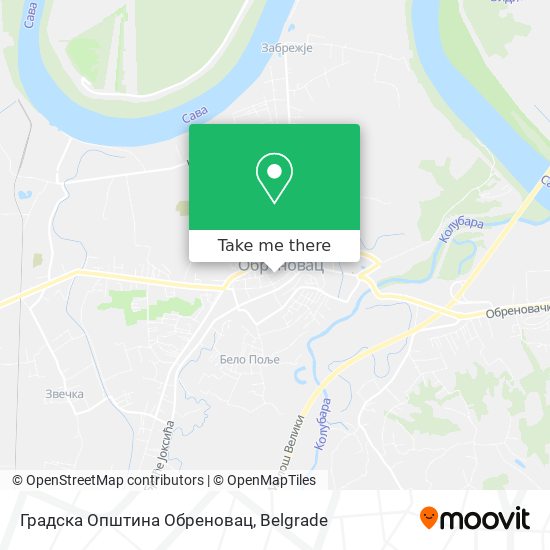 Градска Општина Обреновац map