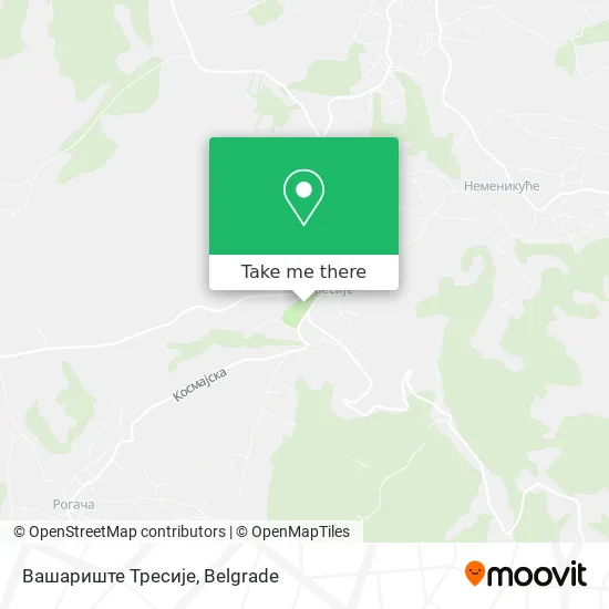 Вашариште Тресије map