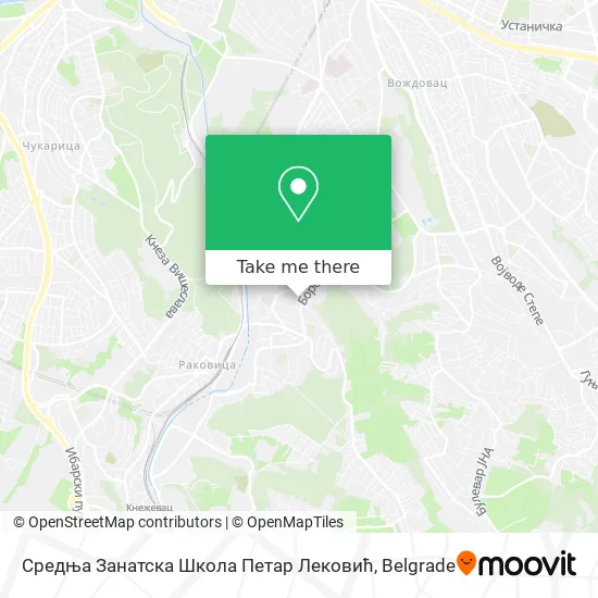 Средња Занатска Школа Петар Лековић map