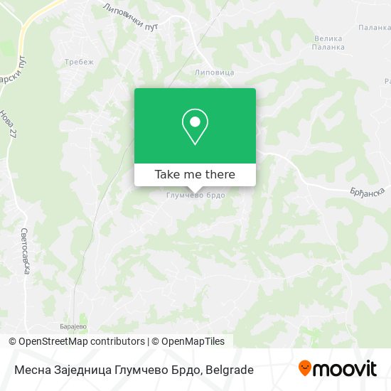 Месна Заједница Глумчево Брдо map