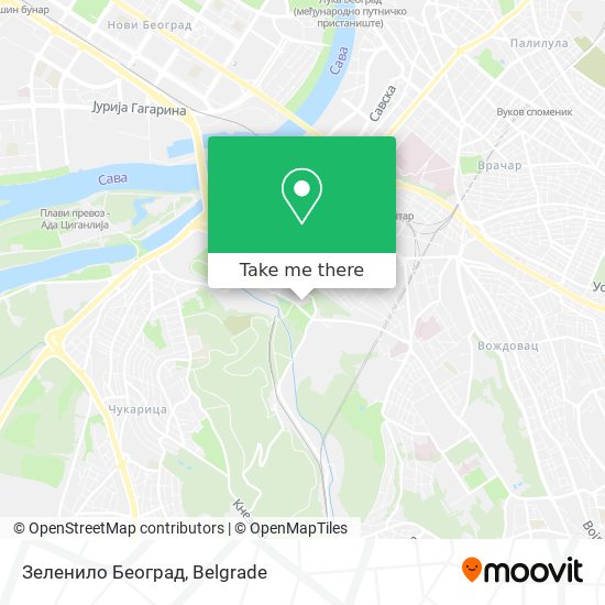 Зеленило Београд map