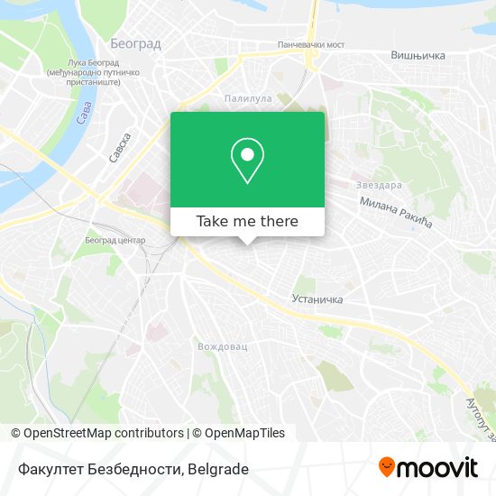 Факултет Безбедности map