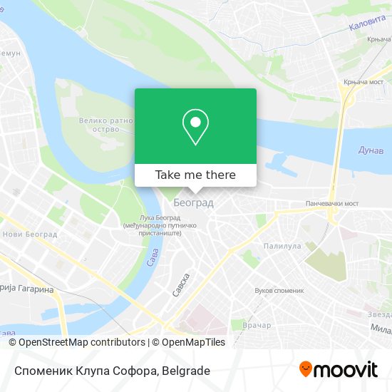 Споменик Клупа Софора map