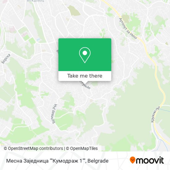 Месна Заједница ""Кумодраж 1"" map