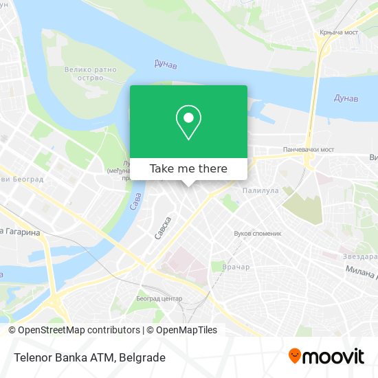 Telenor Banka ATM map