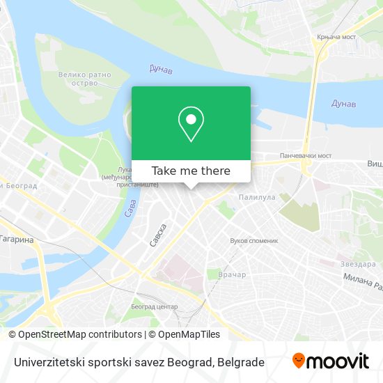 Univerzitetski sportski savez Beograd map