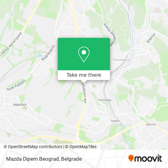 Mazda Dipem Beograd map