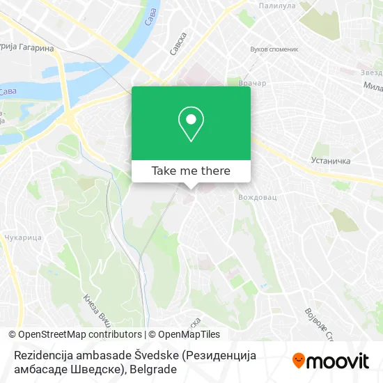 Rezidencija ambasade Švedske (Резиденција амбасаде Шведске) map