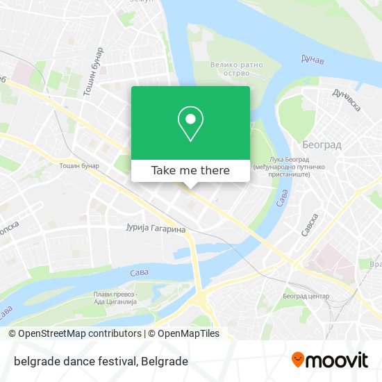 belgrade dance festival map