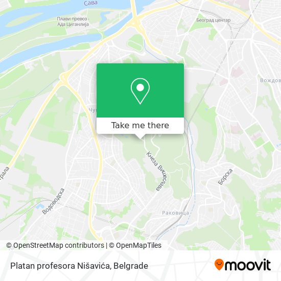 Platan profesora Nišavića map