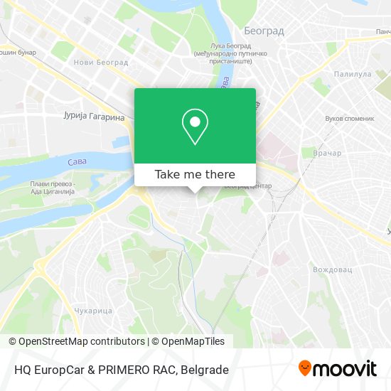 HQ EuropCar & PRIMERO RAC map