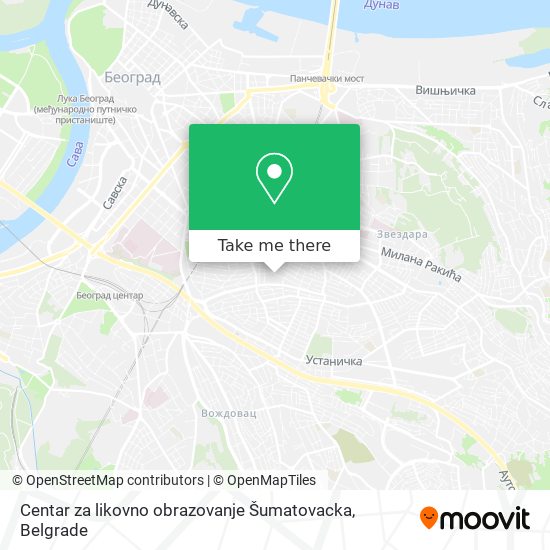 Centar za likovno obrazovanje Šumatovacka map