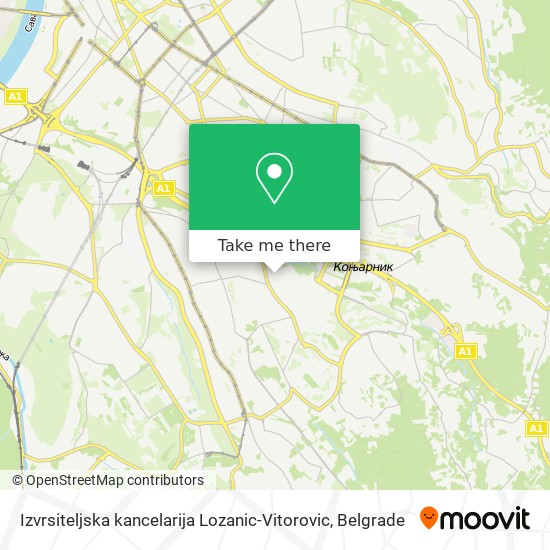 Izvrsiteljska kancelarija Lozanic-Vitorovic map