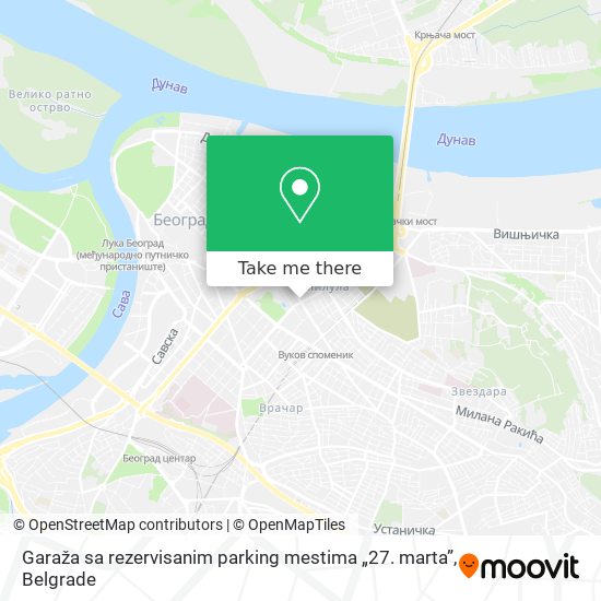 Garaža sa rezervisanim parking mestima „27. marta” map