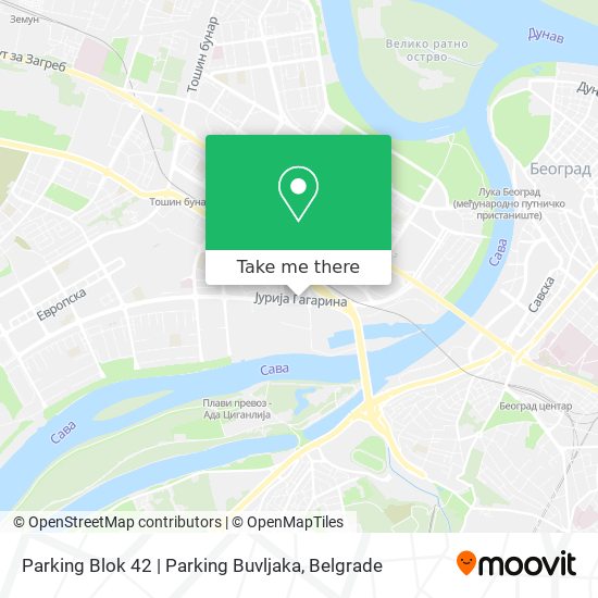 Parking Blok 42 | Parking Buvljaka map