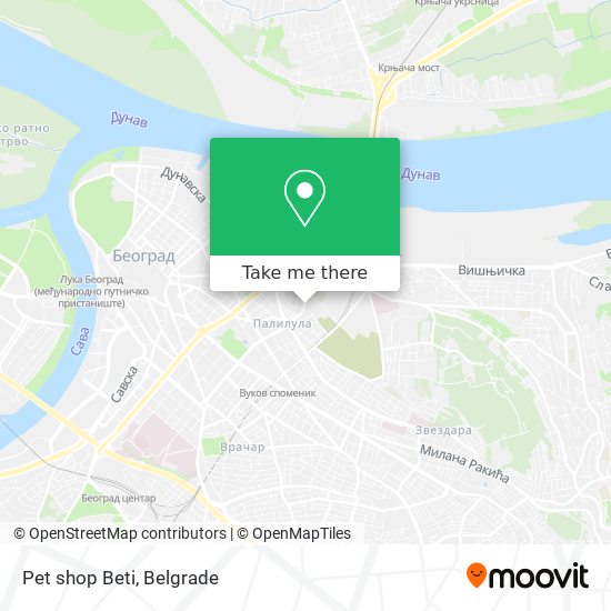 Pet shop Beti map