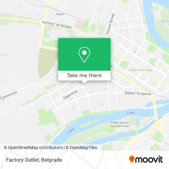 Factory Outlet map