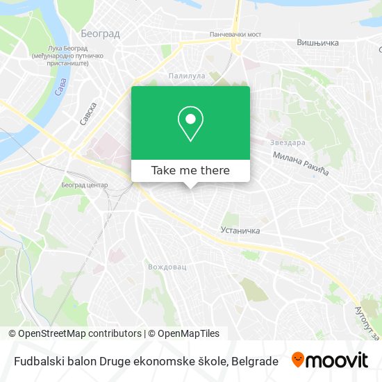 Fudbalski balon Druge ekonomske škole map