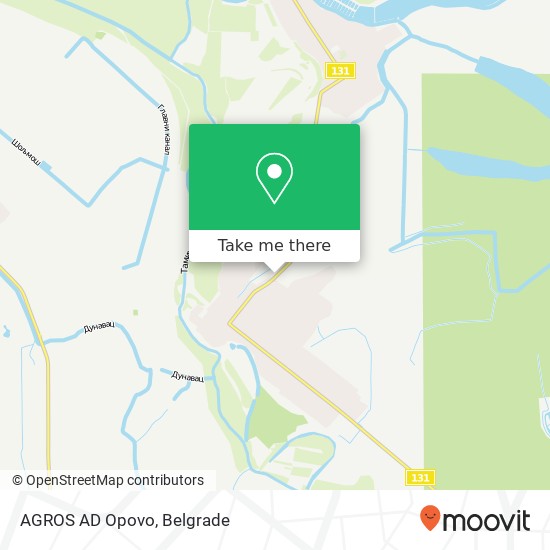 AGROS AD Opovo map