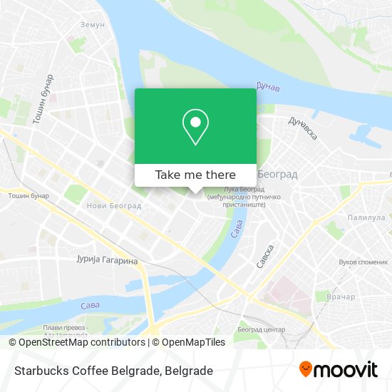 Starbucks Coffee Belgrade map