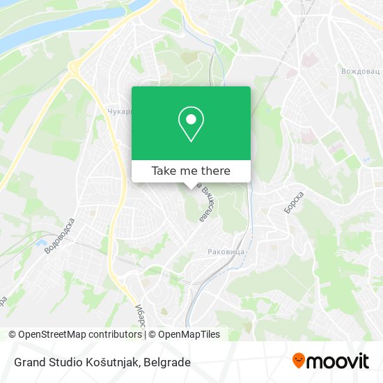 Grand Studio Košutnjak map