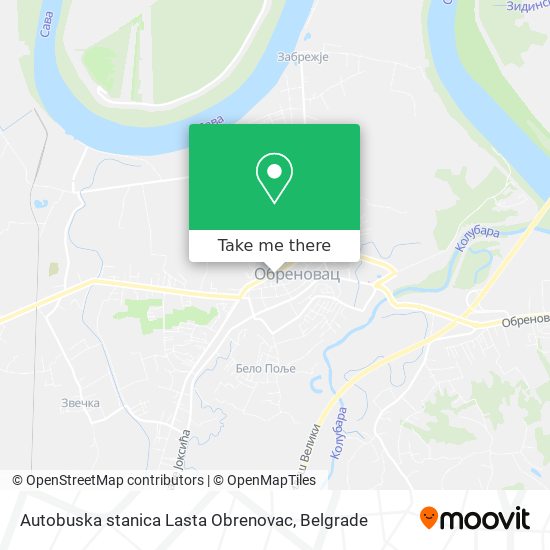 Autobuska stanica Lasta Obrenovac map