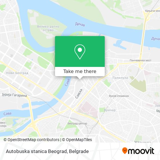 Autobuska stanica Beograd map