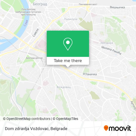 Dom zdravlja Voždovac map