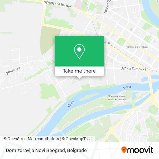 Dom zdravlja Novi Beograd map