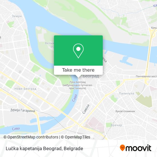 Lučka kapetanija Beograd map