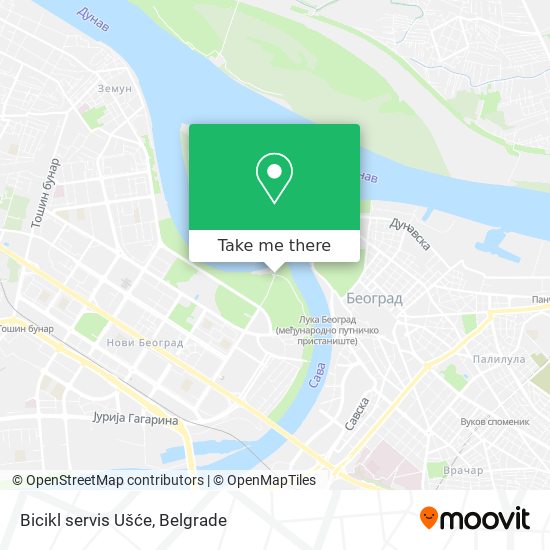 Bicikl servis Ušće map