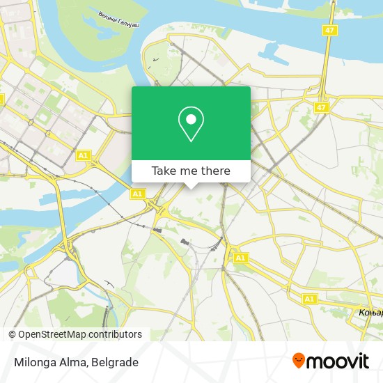 Milonga  Alma map
