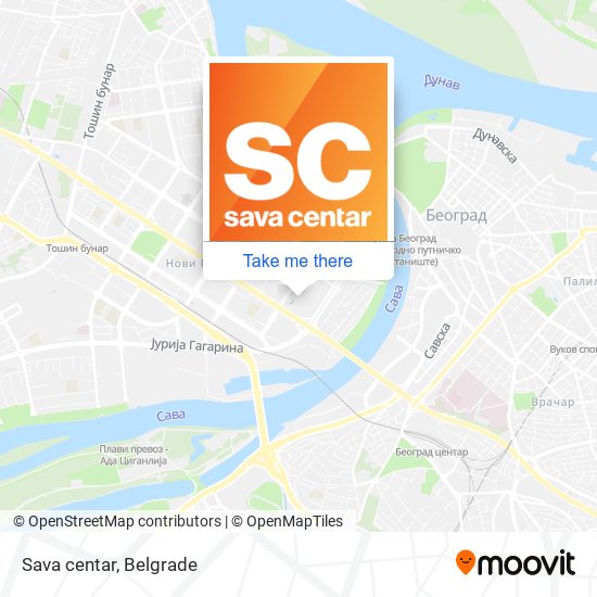 Sava centar map