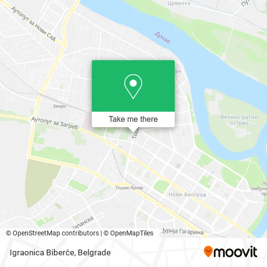 Igraonica Biberče map