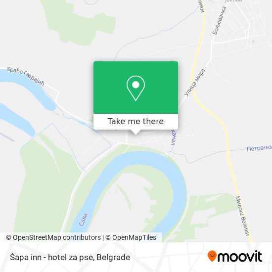 Šapa inn - hotel za pse map