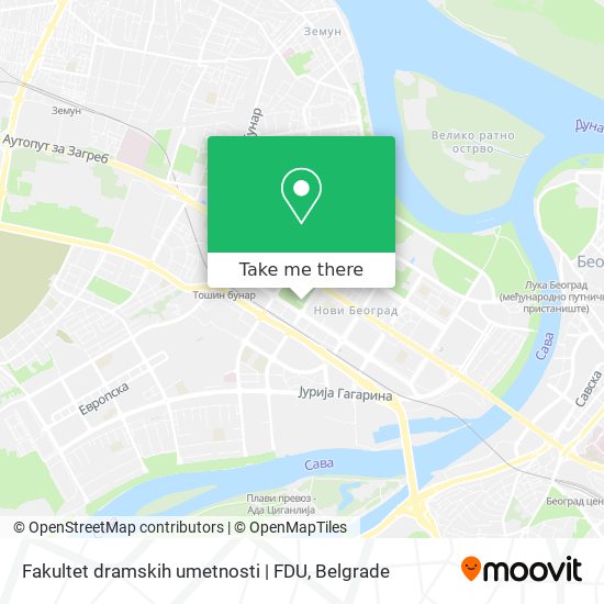 Fakultet dramskih umetnosti | FDU map