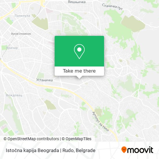 Istočna kapija Beograda | Rudo map