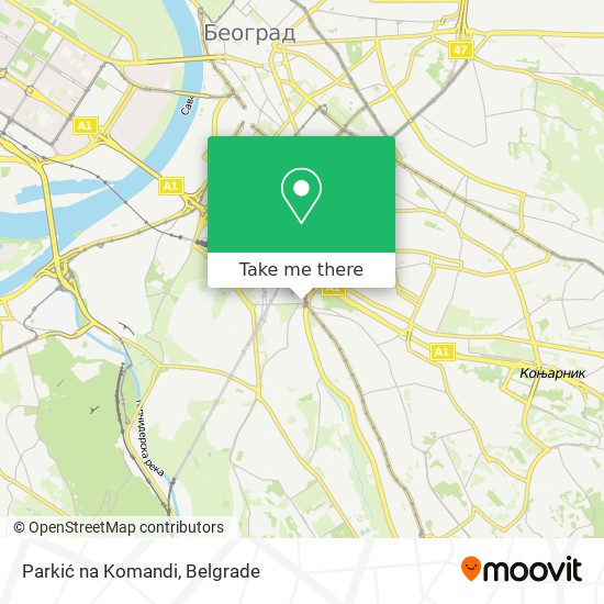 Parkić na Komandi map