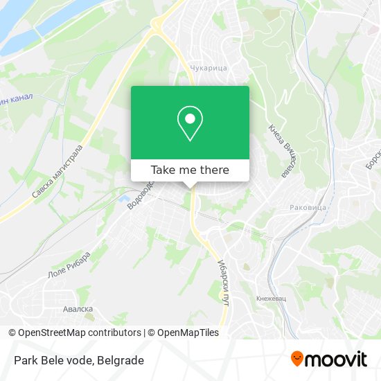 Park Bele vode map