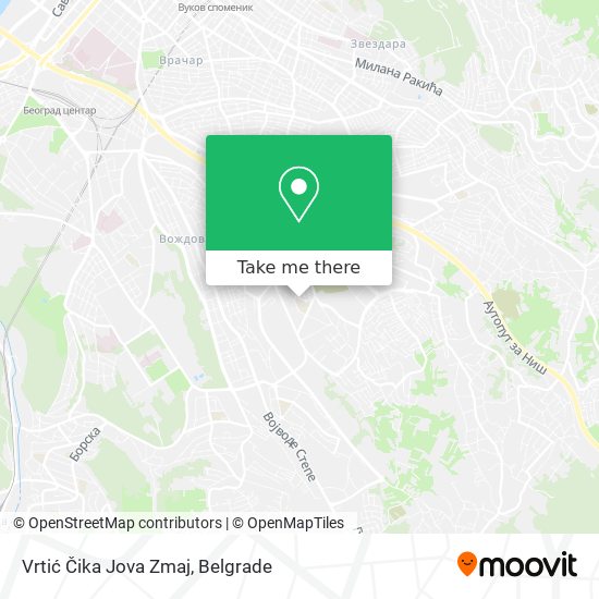 Vrtić Čika Jova Zmaj map