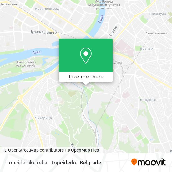 Topčiderska reka | Topčiderka map