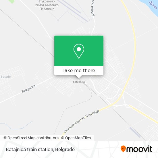 Batajnica train station map
