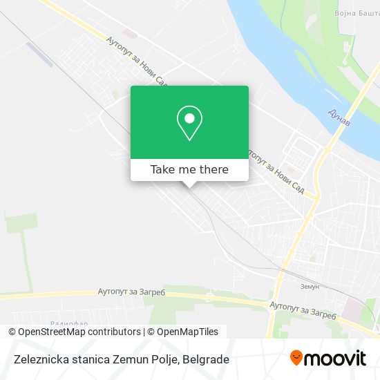 Zeleznicka stanica Zemun Polje map