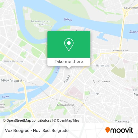 Voz Beograd - Novi Sad map