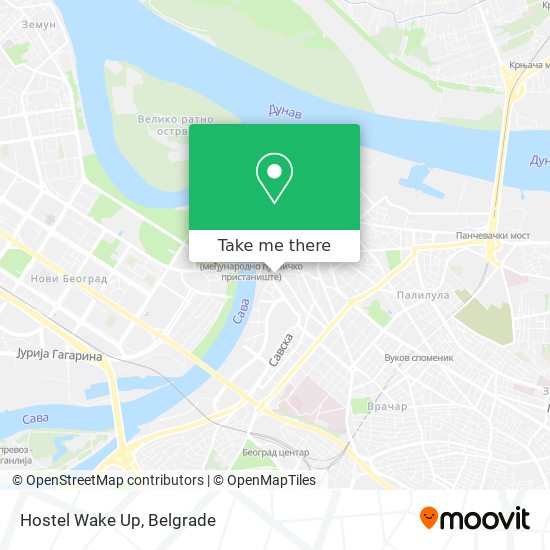 Hostel Wake Up map