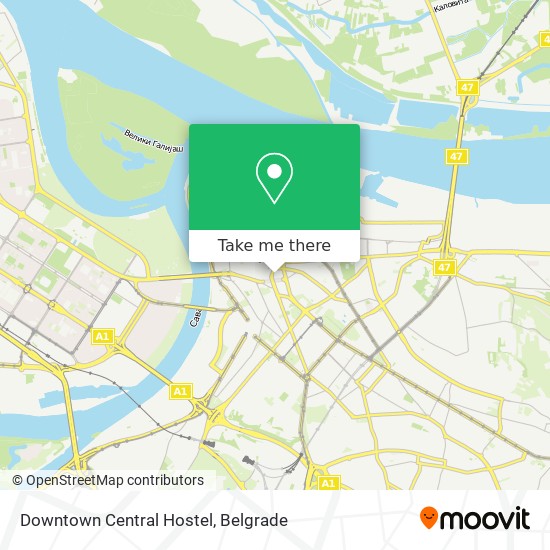 Downtown Central Hostel map